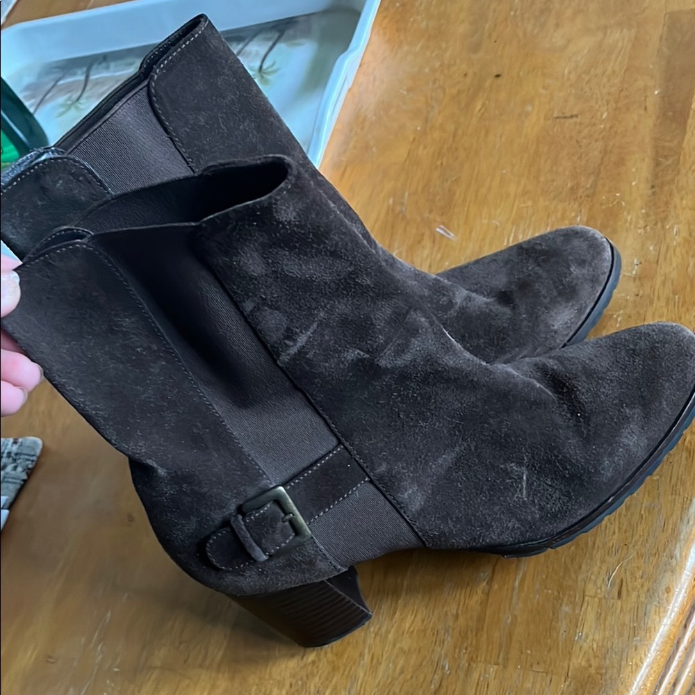 Women's Brown Suede Ankle Boots